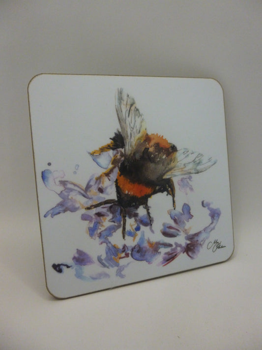 Meg Hawkins Bee on Heather Coaster